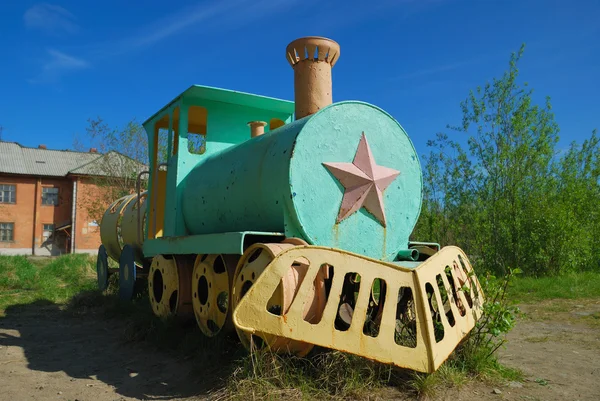 Små damplokomotiver – stockfoto