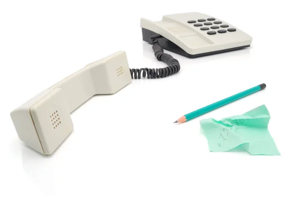 Telefone e lápis — Fotografia de Stock
