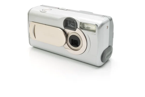 Die silbrige Digitalkamera — Stockfoto
