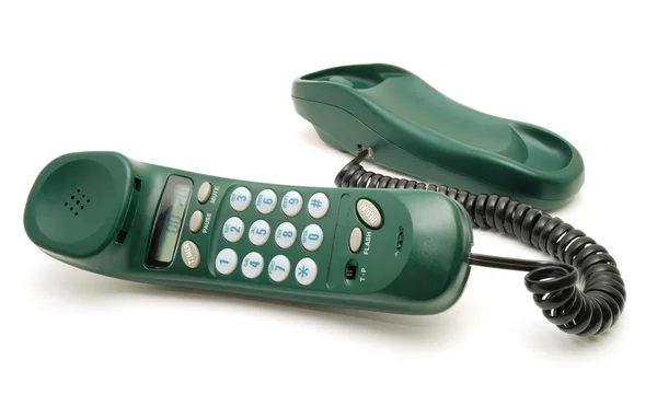 Зеленый телефон — стоковое фото