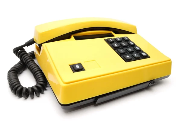 Żółty telefon — Zdjęcie stockowe
