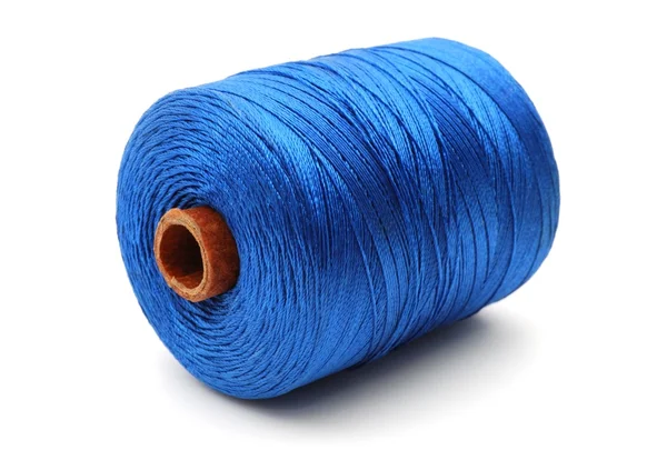 青い糸の大きなコイル — ストック写真