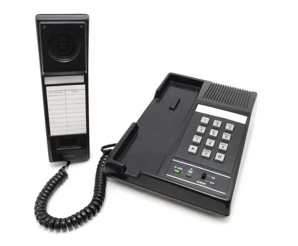 Черный телефон с серыми кнопками — стоковое фото