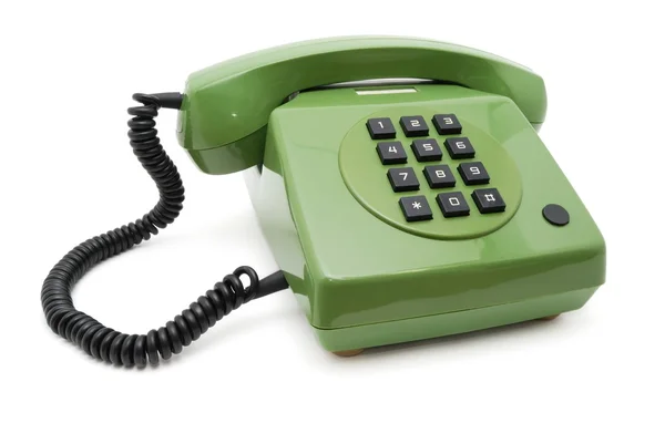 Zielony telefon — Zdjęcie stockowe