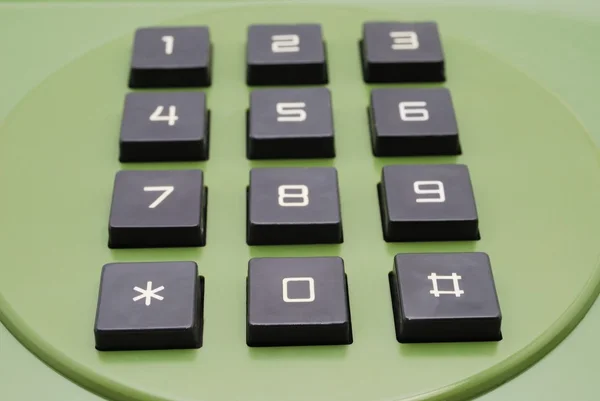 Кнопки зелёного телефона — стоковое фото
