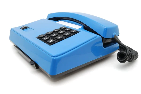 Синий телефон с кнопками — стоковое фото