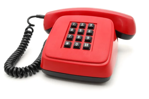 Conjunto de telefone vermelho — Fotografia de Stock