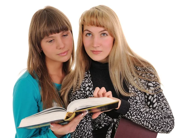 Chicas con libro — Foto de Stock