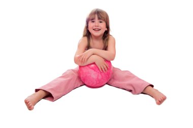 Child with ball clipart