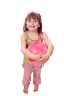 Child with ball clipart