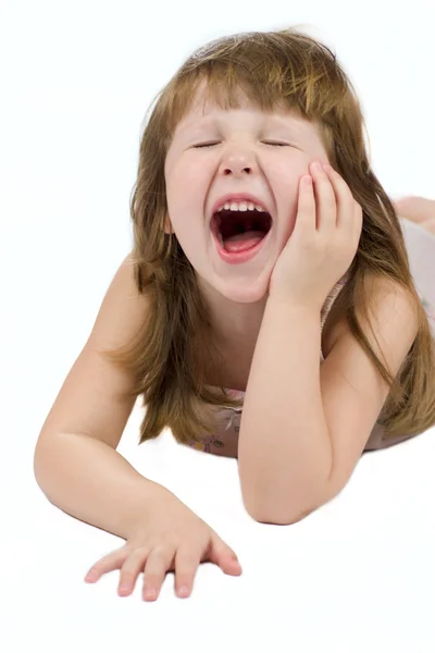 Yawning child — Stock Photo, Image