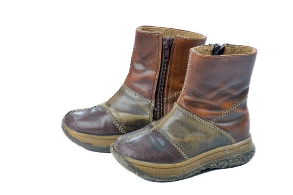Staré dětské boty — Stock fotografie