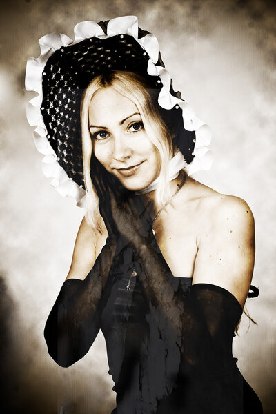 Retro-styled portrait