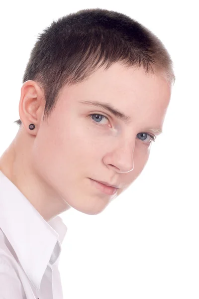 Woman with short hair — Stock Photo, Image