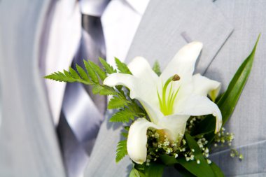Buttonhole with lily clipart