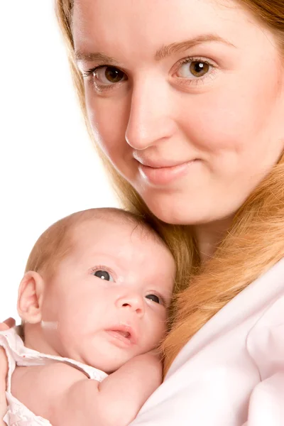 Moeder houdt baby vast — Stockfoto