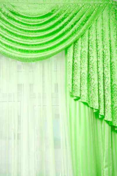 Grön gardin — Stockfoto