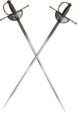 Two crossed saber clipart