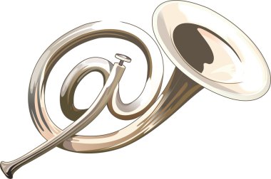 Postal trumpet - like At clipart