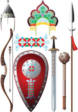 Ancient Russia set clipart