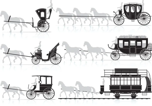 stock vector Horse cart