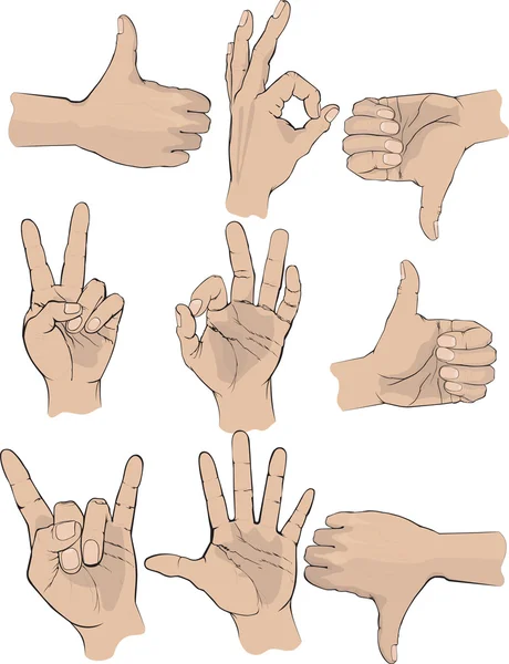 Χειρονομία δάχτυλα. — Διανυσματικό Αρχείο