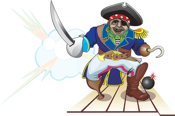 Пиратская атака — стоковый вектор