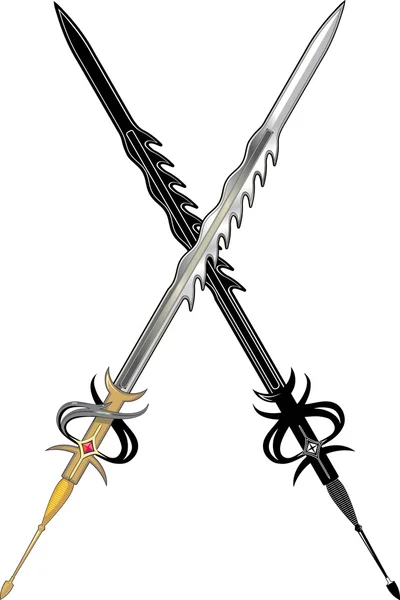 Deux longues épée . — Image vectorielle