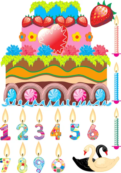 Celebratory cake — Stock Vector