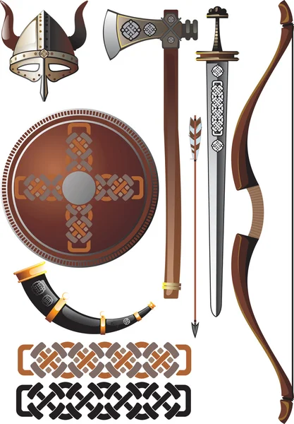 Viking Icon set — Stok Vektör