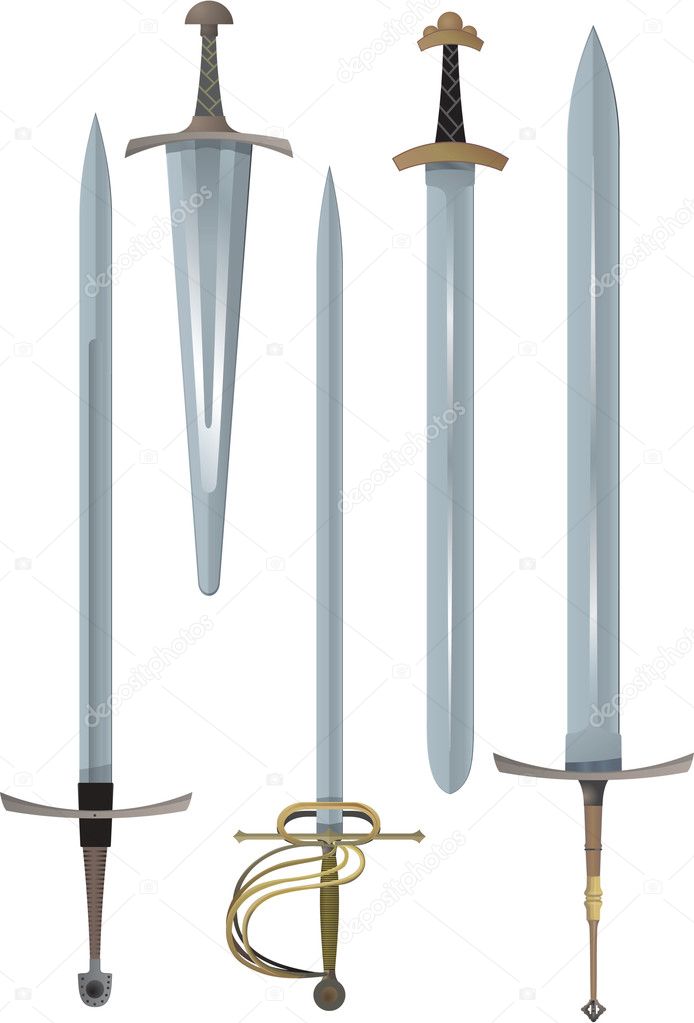 Different medieval swords
