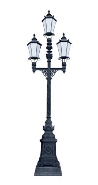 Triple lamppost clipart