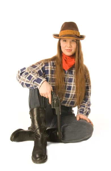 stock image Sitting cowgirl 2