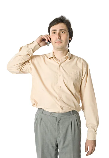 Man with a cellphone — Stock Photo, Image