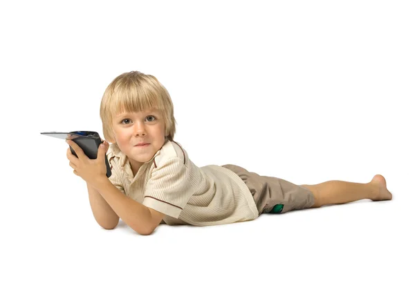 Niño con PDA — Foto de Stock