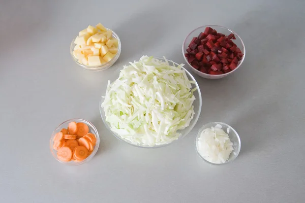 stock image Ingredients for borsch