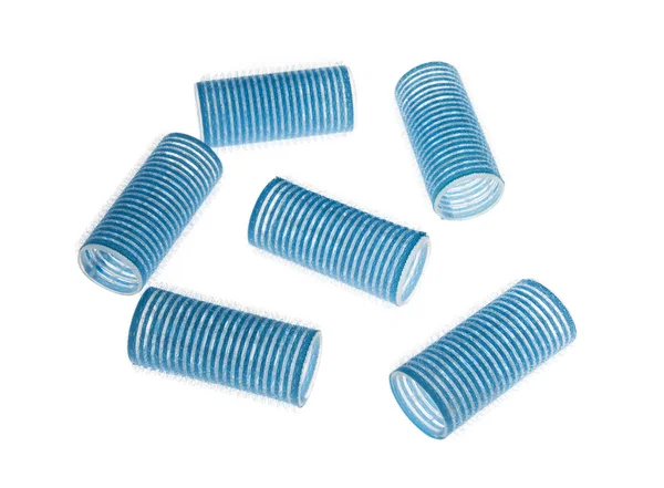 Blue curlers — Stock Photo, Image