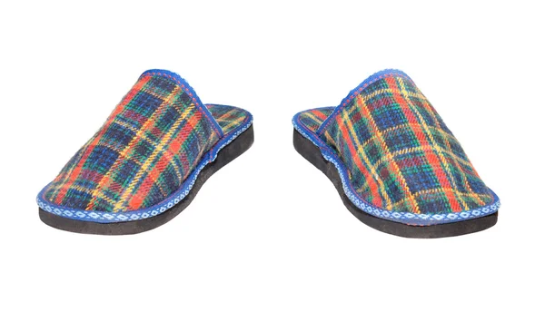 Checked slippers — Stock Photo, Image