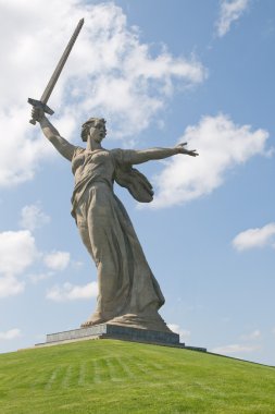 Monument Motherland calls in Volgograd clipart