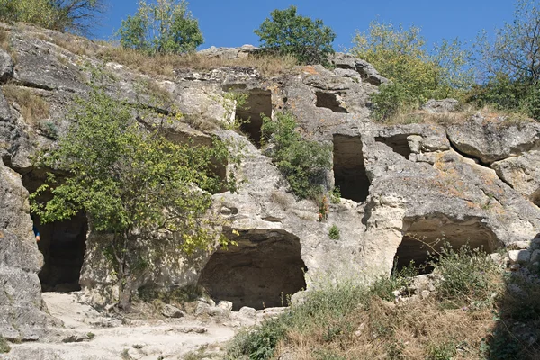 Chufut-kale, barlang település a Krím-félszigeten — Stock Fotó