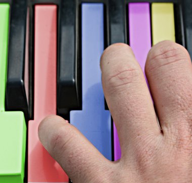 Color piano clipart