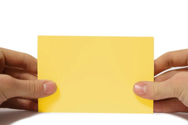 Paper in a hand — Stock Photo, Image