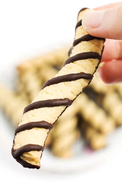 Vanilla e chocolate cookies — Stock Photo, Image