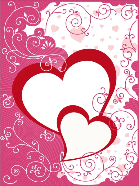 Valentijn of bruiloft kaart — Stockvector