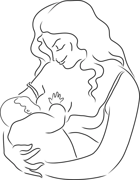 Mère et bébé — Image vectorielle