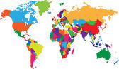 Barevná mapa světa