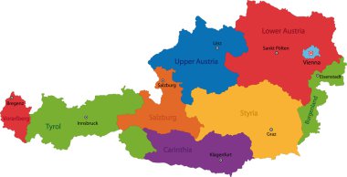 Austria map clipart