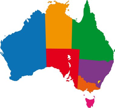 Australia map clipart