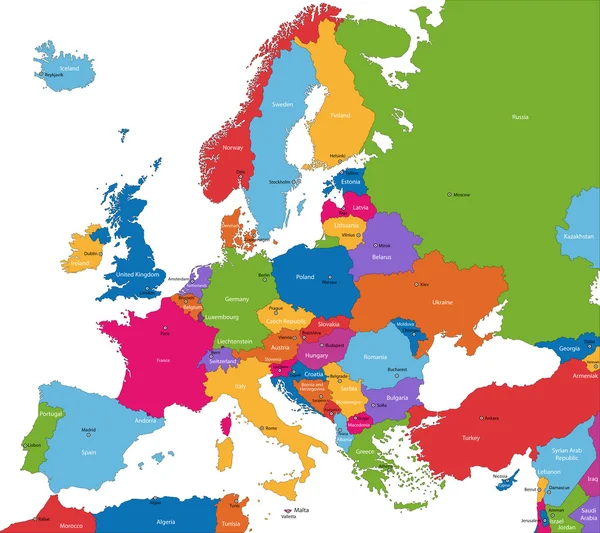 Europe carte — Image vectorielle