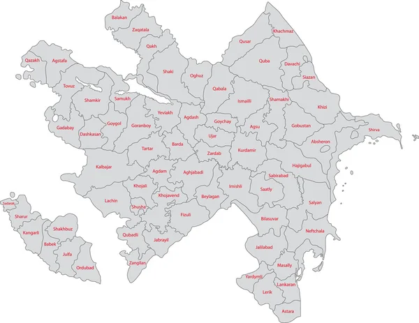 阿塞拜疆地图 — 图库矢量图片